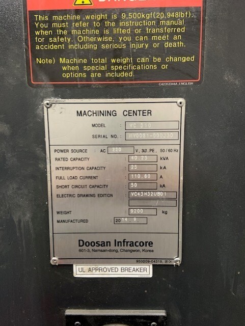 2014 DOOSAN VC 510 Vertical Machining Centers | Midstate Machinery