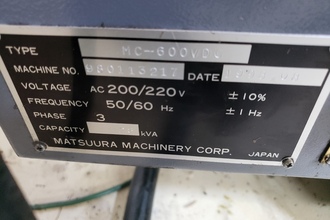 1998 MATSUURA MC-600V-DC Vertical Machining Centers | Midstate Machinery (5)